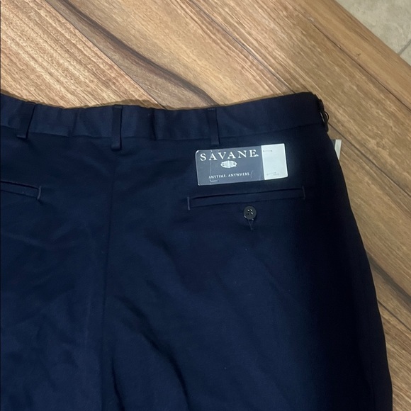 Savane Men's Dark Navy Dress Pants - Picture 4 of 6